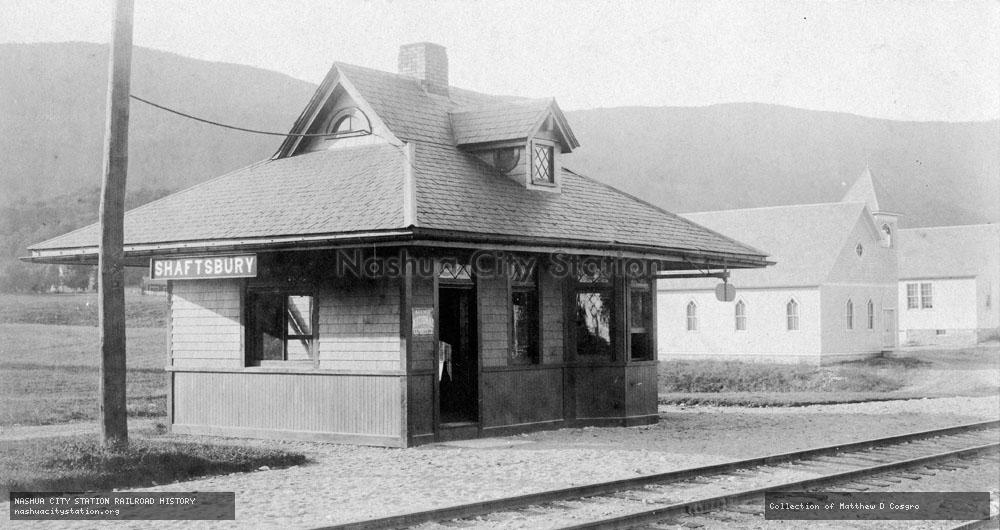 Postcard: Railroad Station, Shaftsbury, Vermont